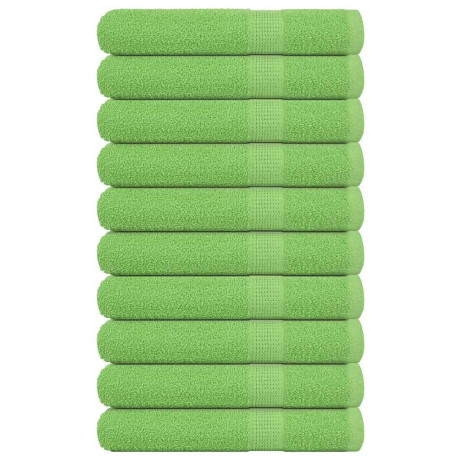 vidaXL Handdoeken 10 st 100x200 cm 360 g/m² 100% katoen appelgroen