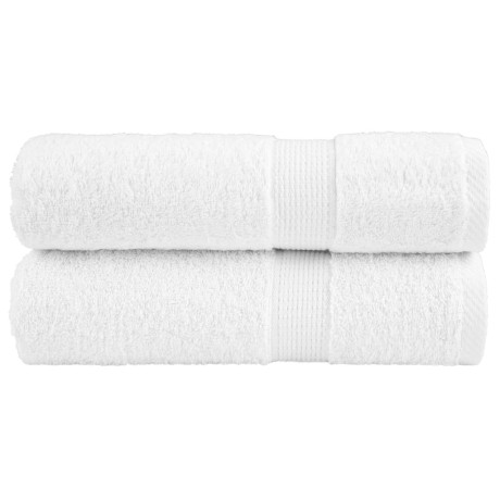 vidaXL Badhanddoeken SOLUND 2 st 600 g/m² 70x140 cm wit