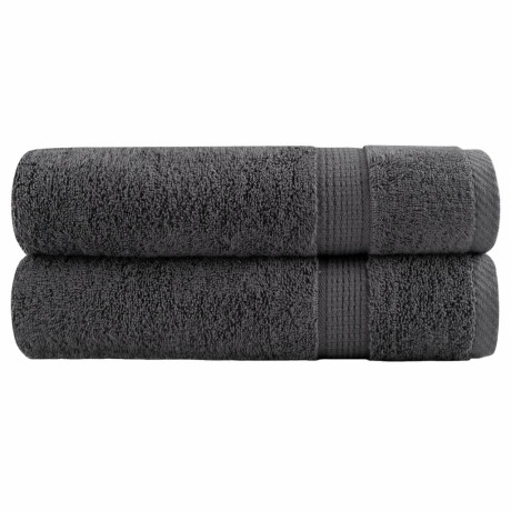 vidaXL Handdoeken SOLUND 2 st 600 g/m² 50x100 cm antracietkleurig