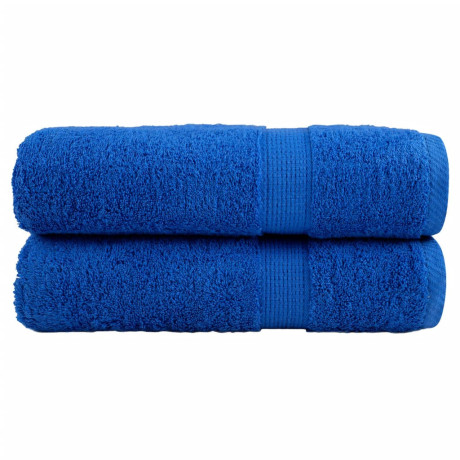 vidaXL Badhanddoeken SOLUND 2 st 600 g/m² 100x150 cm blauw