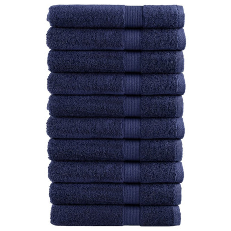 vidaXL Handdoeken SOLUND 10 st 600 g/m² 100x200 cm marineblauw