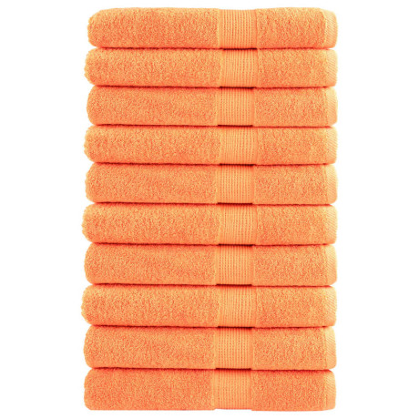vidaXL Handdoeken SOLUND 10 st 600 g/m² 100x200 cm oranje