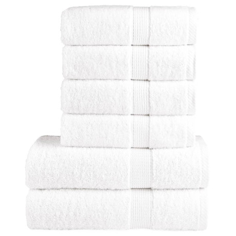 vidaXL 6-delige Handdoekenset SOLUND 600 g/m² wit