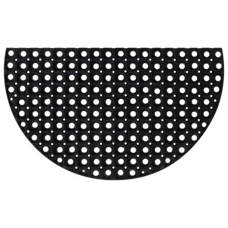 vidaXL Deurmat halfrond 45x75 cm rubber