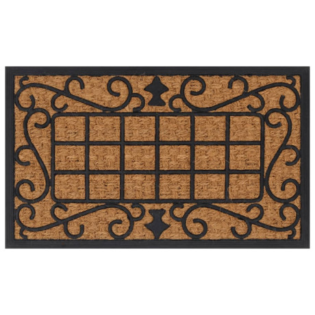 vidaXL Deurmat rechthoekig 45x75 cm rubber en kokosvezel