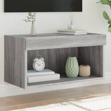 vidaXL Tv-meubel met LED-verlichting 60x30x30 cm grijs sonoma eiken