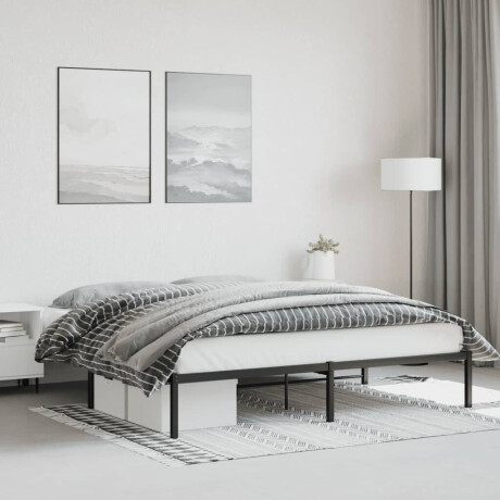 vidaXL Bedframe metaal zwart 180x200 cm