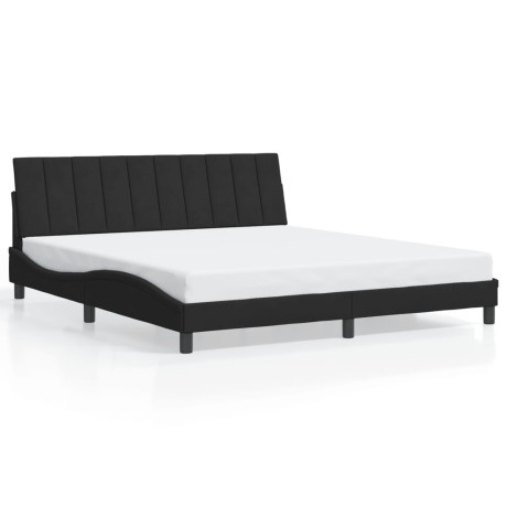vidaXL Bedframe zonder matras "Hanko" 180x200 cm fluweel zwart