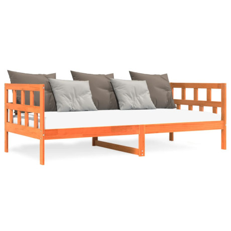 vidaXL Slaapbank 80x200 cm massief grenenhout wasbruin