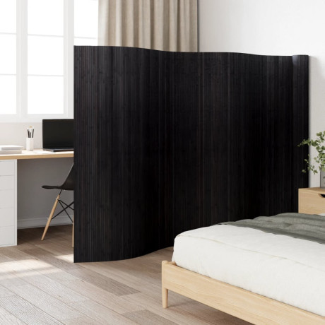 vidaXL Kamerscherm breedte 800 cm hoogte 165 cm bamboe zwart