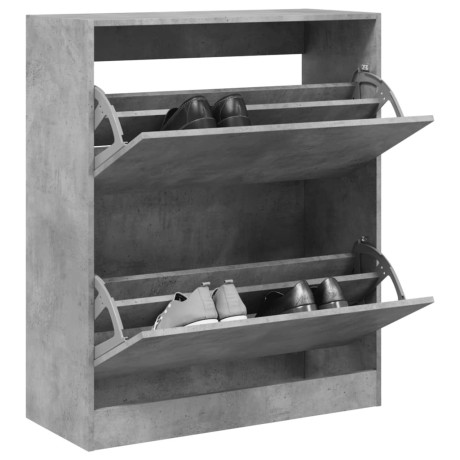 vidaXL Schoenenkast 80x34x96,5 cm bewerkt hout betongrijs