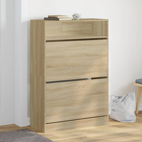 vidaXL Schoenenkast met 2 klaplades 80x34x116 cm sonoma eikenkleurig