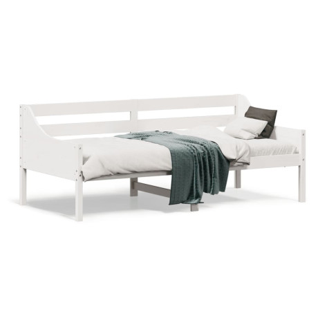 vidaXL Slaapbank 75x190 cm massief grenenhout wit