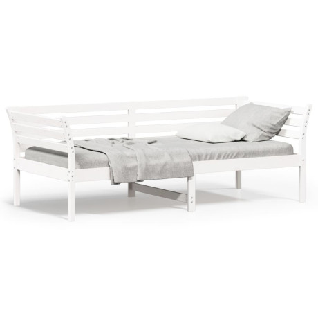 vidaXL Slaapbank zonder matras 90x200 cm massief grenenhout wit