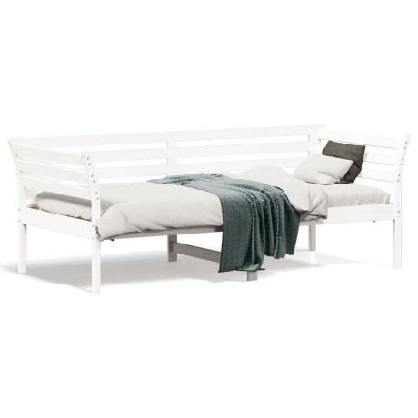 vidaXL Slaapbank zonder matras 90x190 cm massief grenenhout wit