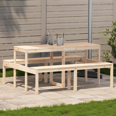vidaXL Picknicktafel 160x134x75 cm massief grenenhout