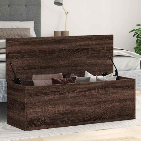 vidaXL Opbergbox 102x35x35 cm bewerkt hout bruin eikenkleur