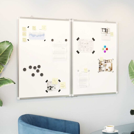 vidaXL Whiteboard magnetisch inklapbaar 100x80x1,7 cm aluminium