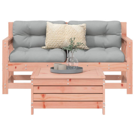 vidaXL 3-delige Loungeset massief douglas vurenhout