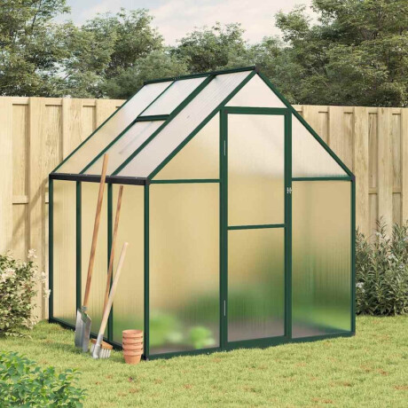 vidaXL Tuinkas met basisframe 169x169x195 cm aluminium groen