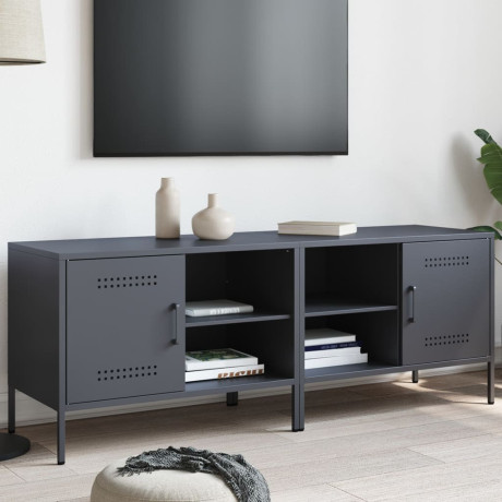 vidaXL Tv-meubelen 2 st 68x39x50,5 cm staal antracietkleurig