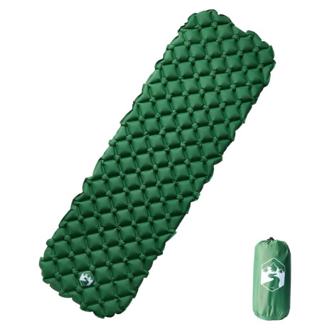 vidaXL Kampeermatras opblaasbaar 190x58x6 cm 1- persoons groen