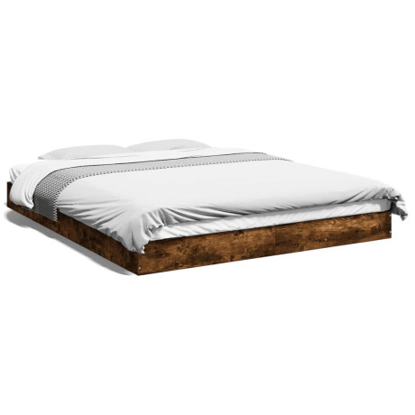 vidaXL Bedframe zonder matras hout gerookt eikenkleurig 160x200 cm