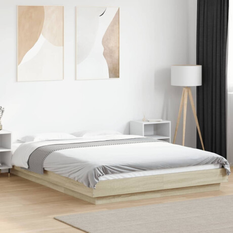 vidaXL Bedframe bewerkt hout sonoma eikenkleurig 120x200 cm
