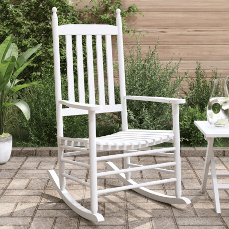 vidaXL Schommelstoelen met gebogen zitting 2 st massief vurenhout wit