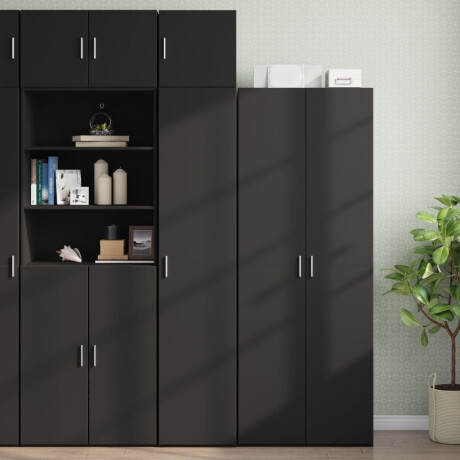 vidaXL Opbergkast smal 40x42,5x225 cm bewerkt hout zwart