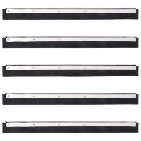 vidaXL Vloerwisserkoppen 5 st 45,5x2x5 cm staal en rubber