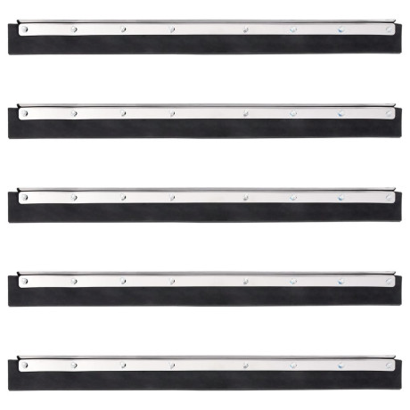 vidaXL Vloerwisserkoppen 5 st 55x2x5 cm staal en rubber