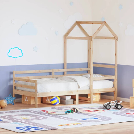 vidaXL Slaapbank met huisje 90x190 cm massief grenenhout