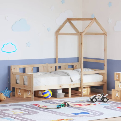 vidaXL Slaapbank met huisje 80x200 cm massief grenenhout