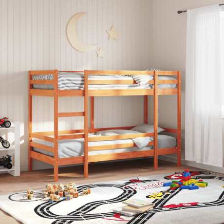 vidaXL Stapelbed massief grenenhout wasbruin 75x190 cm