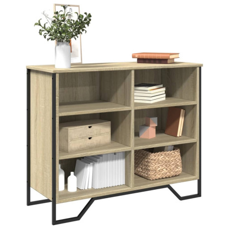 vidaXL Dressoir 91x35,5x74,5 cm bewerkt hout sonoma eikenkleurig