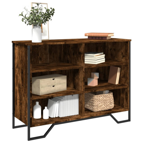 vidaXL Dressoir 101x35,5x74,5 cm bewerkt hout gerookt eikenkleurig