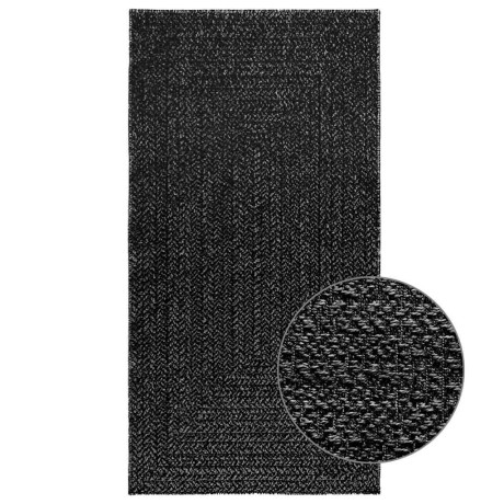 vidaXL Vloerkleed ZIZUR binnen en buiten 80x150 cm jute look antraciet