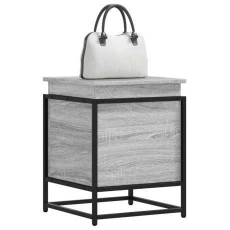 vidaXL Opbergbox met deksel 40x40x51,5 cm bewerkt hout grijs sonoma