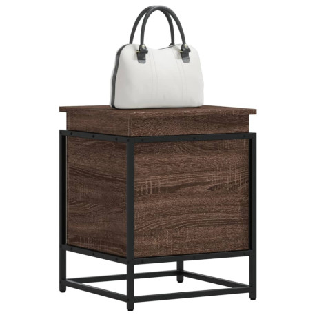 vidaXL Opbergbox met deksel 40x40x51,5 cm bewerkt hout bruin eiken