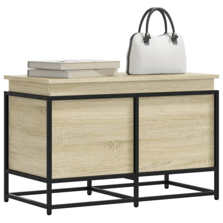 vidaXL Opbergbox met deksel 80x40x51,5 cm bewerkt hout sonoma eiken