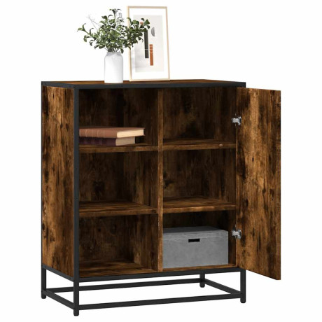 vidaXL Dressoir 62x35x76 cm bewerkt hout gerookt eikenkleurig