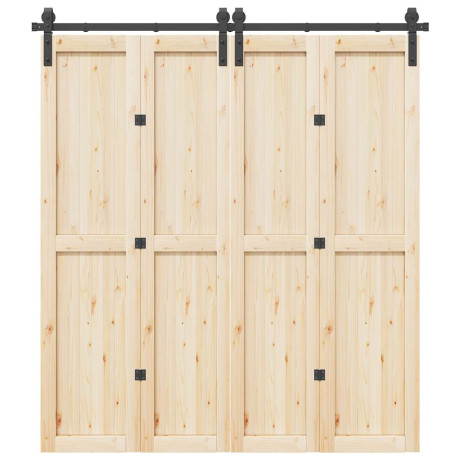 vidaXL Doos met onderdelen voor schuifdeur 200 cm staal zwart