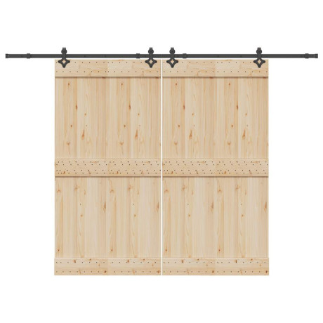 vidaXL Doos met onderdelen voor schuifdeur 152,5 cm staal zwart