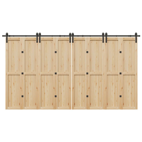 vidaXL Doos met onderdelen voor schuifdeur 200 cm staal zwart