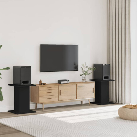 vidaXL Speakerstandaards 2 st 30x30x60 cm bewerkt hout zwart