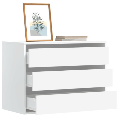 vidaXL Ladekast 80x41x58 cm bewerkt hout wit