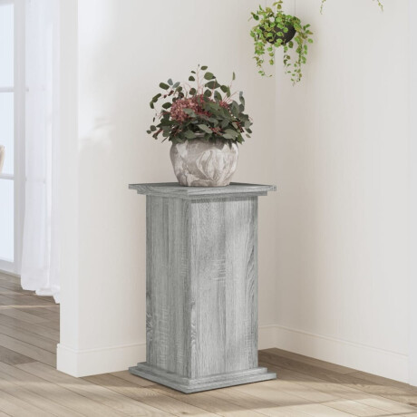 vidaXL Plantenstandaard 33x33x60 cm bewerkt hout grijs sonoma eiken