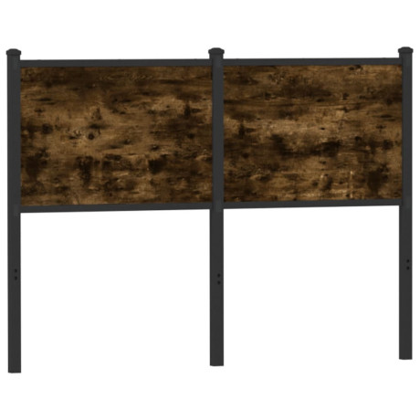 vidaXL Vervangend hoofdbord 120 cm bewerkt hout en staal gerookt eikenkleurig