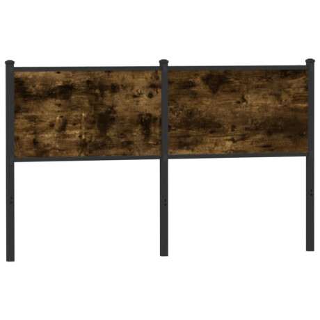 vidaXL Hoofdbord 140 cm bewerkt hout en staal gerookt eikenkleurig
